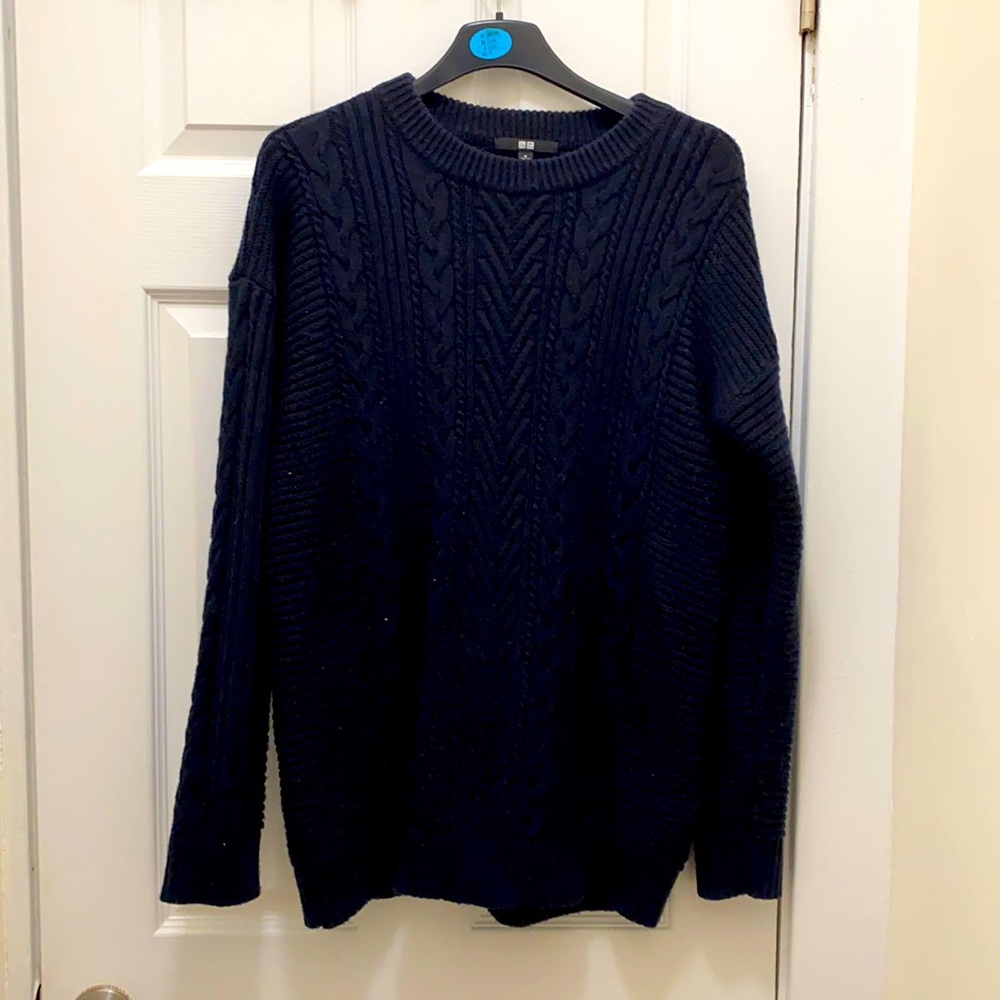 Uniqlo Navy Knitting sweatshirt